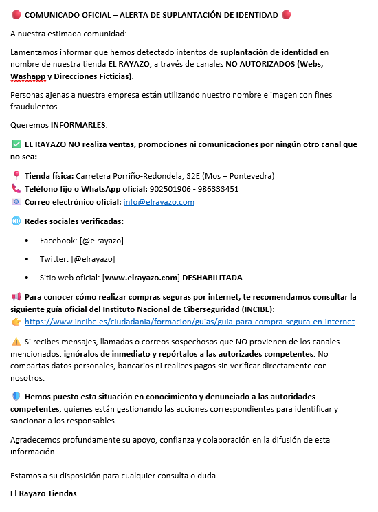 Suplantación Identidad